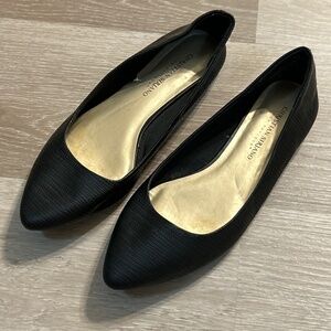 Christian Siriano Textured Black Flats Sz 8.5